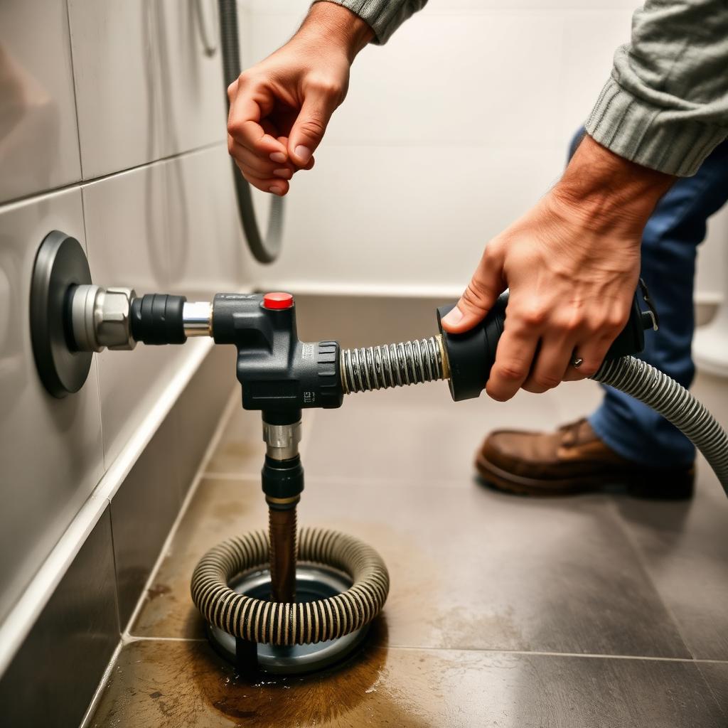 Professional drain cleaning equipment